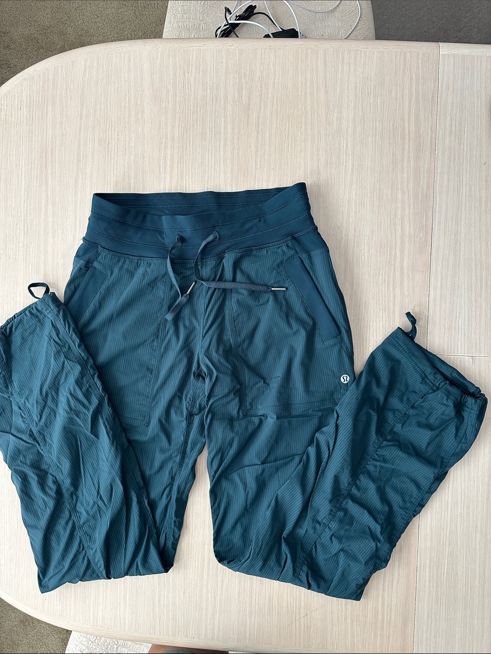 Lululemon Dance Studio Pants Teal Lined sz 4 reg